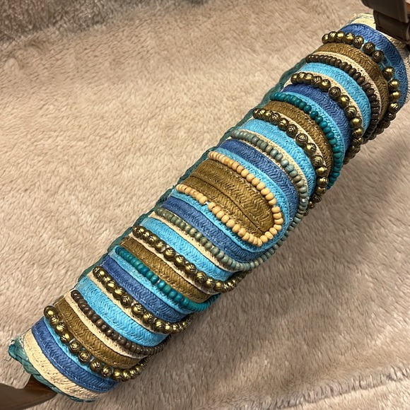 SUN N SAND “Turk Bleu Beauty” Straw Bag - Picture 5 of 15